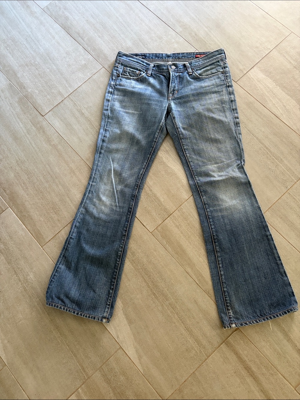 Citizens Of Humanity Faded Blue Bootcut Jeans
